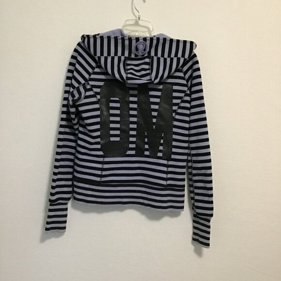 Lululemon Special Edition Scuba Hoodie Om Namaste Sea Stripe Polar Haze Size 10 - Picture 9 of 14
